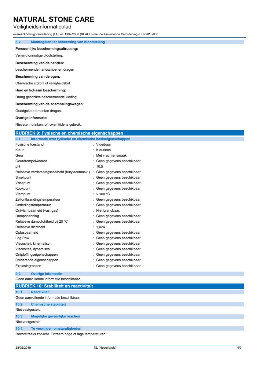 Natural Stone Care Natuursteen Reiniger afbeelding van document #4, info_folder