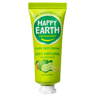 Happy Earth 100% Natural Deo Cream Bergamot 40ML