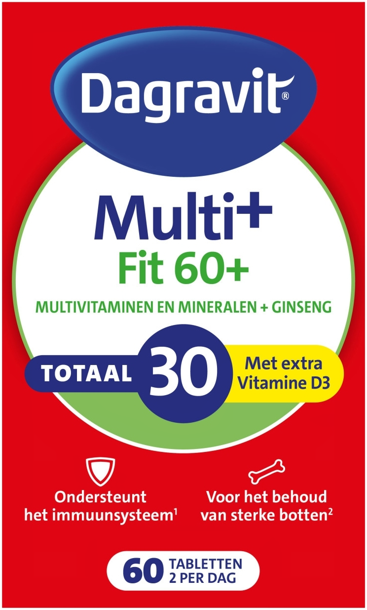 Dagravit Totaal 30 Multi+ Fit 60+ Tabletten 60TB
