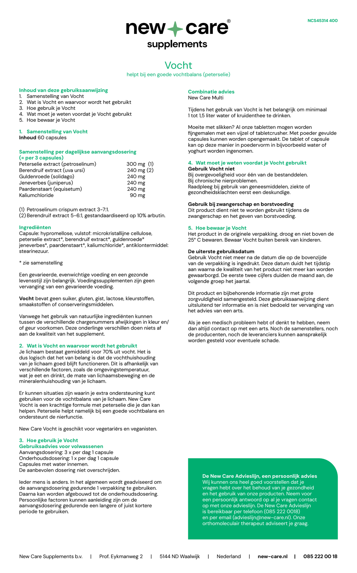 Vocht Capsules afbeelding van document #1, instructions