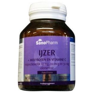 Sanopharm IJzer 10mg Molybdeen Tabletten 60TB