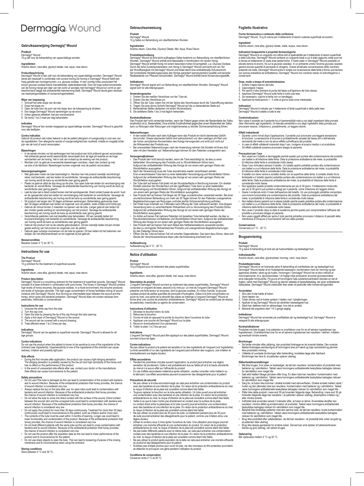 Wound Zalf afbeelding van document #1, instructions