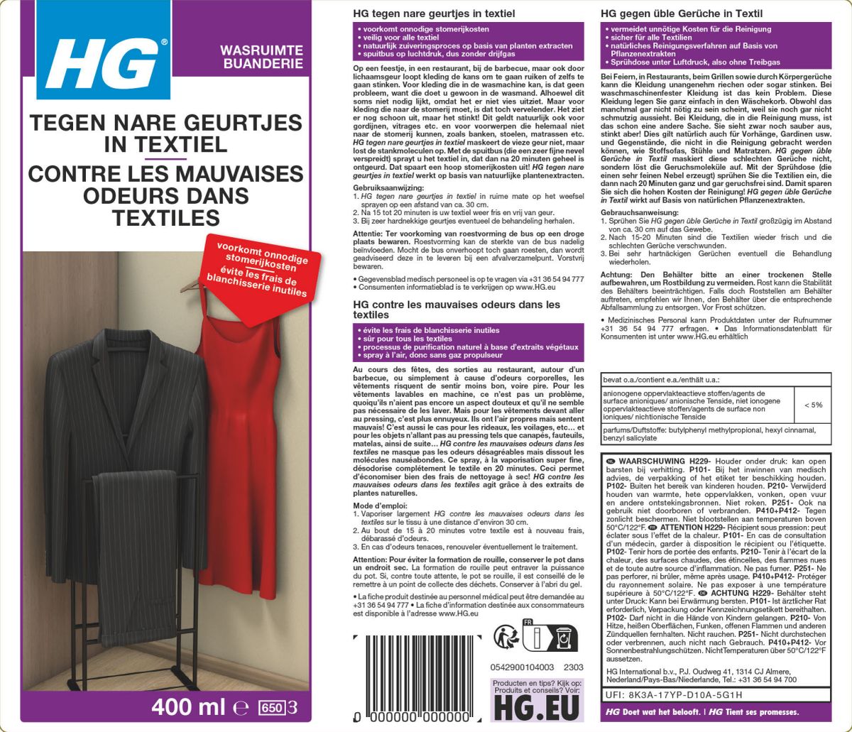 Aircare Tegen Nare Geurtjes In Textiel afbeelding van document #1, label