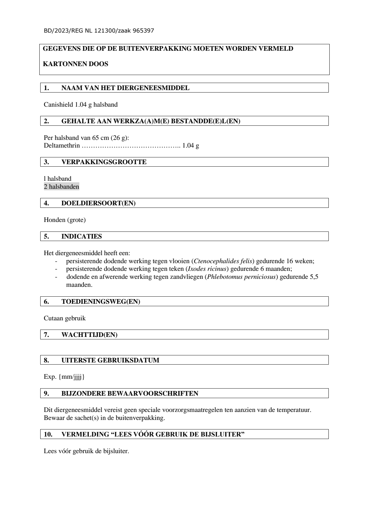 FIPROtec tegen Vlooien en Teken Extra Grote Honden afbeelding van document #9, leaflet