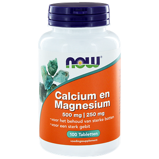 NOW Calcium en Magnesium Tabletten 100TB