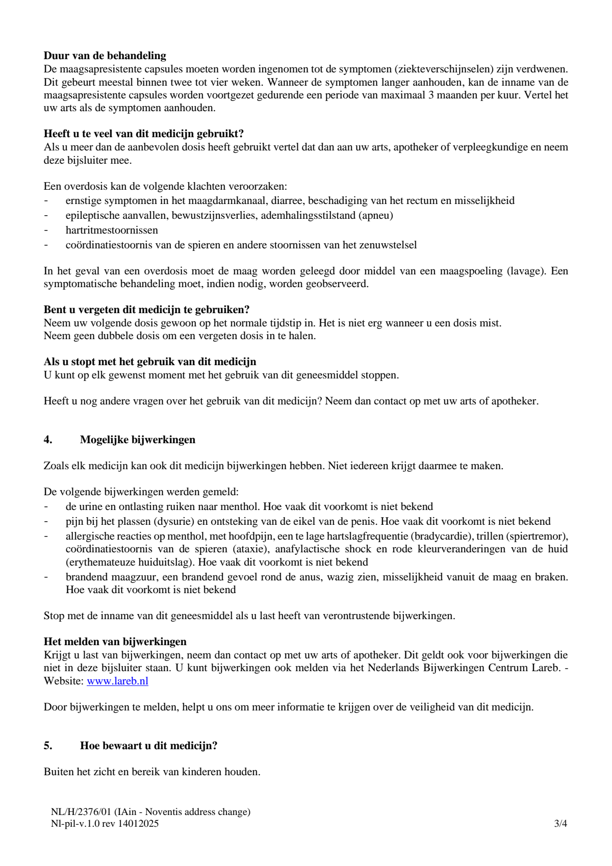 Pepermuntolie Capsules afbeelding van document #3, leaflet