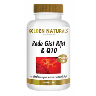 Golden Naturals Rode Gist Rijst & Q10 Tabletten 360VTB