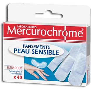 Mercurochrome Pleister Gevoelige Huid 40ST