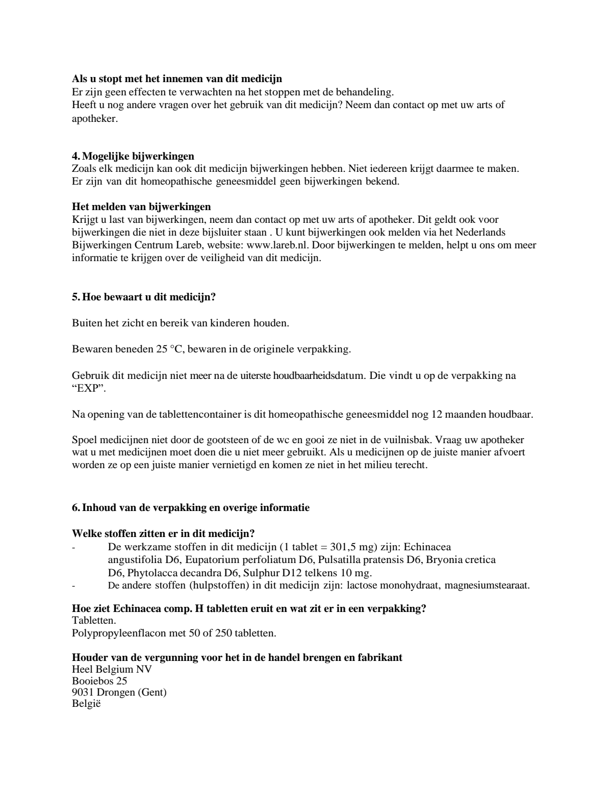 Echinacea Compositum H Tabletten afbeelding van document #3, leaflet