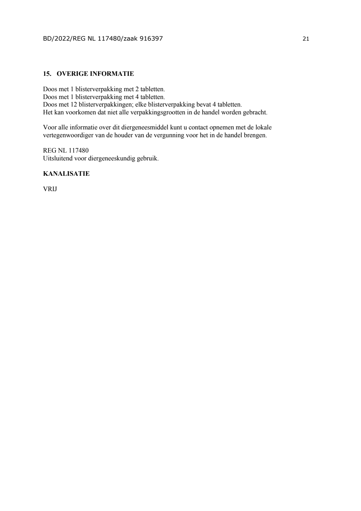 Milquestra Ontwormingsmiddel Honden vanaf 5KG afbeelding van document #21, leaflet