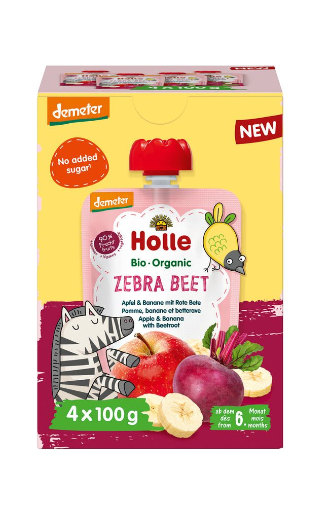Holle Knijpfruit Zebra Beet Multipack Bio