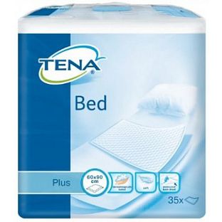 TENA Bed Onderlegger Plus 60x90cm 35ST TENA Bed Onderlegger Plus 60x90cm 35ST