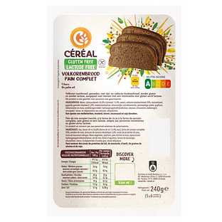 Cereal Glutenvrij & Lactosevrij Volkoren Brood 240GR