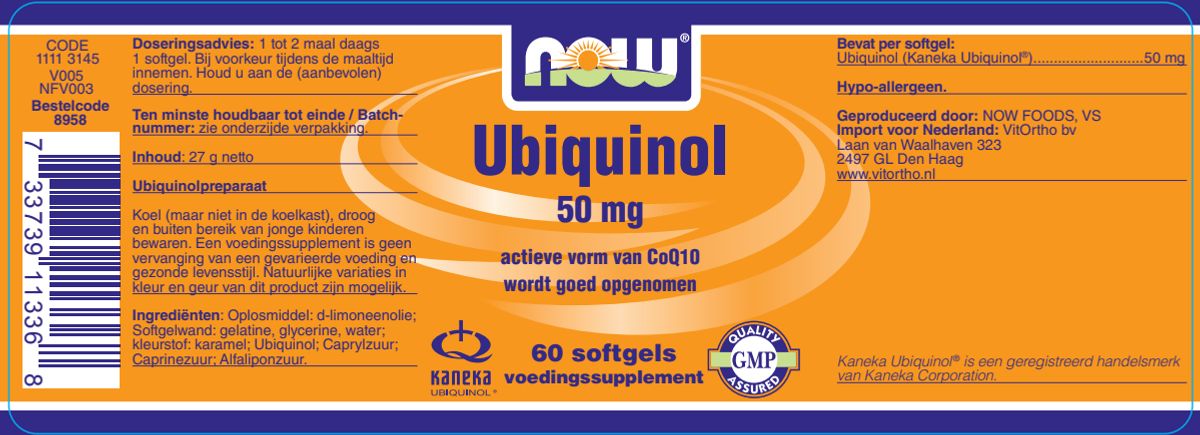 CoQH-CF Ubiquinol 50mg Softgels afbeelding van document #1, label