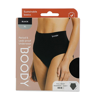 Boody Menstruatieondergoed Tailleslip Zwart Normaal/Hevig Maat XL 1ST