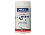 Lamberts L-Carnitine 500mg Vegacapsules 60VCP Lamberts L-Carnitine 500mg Vegacapsules 60VCP