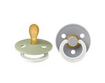 BIBS Glow Fopspeen 6-18 Maanden Symmetrical Sage/Cloud 2ST