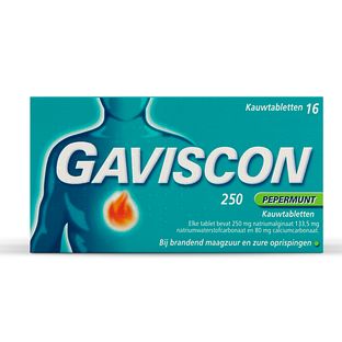Gaviscon 250 Pepermunt Kauwtabletten 16TB