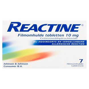Reactine Cetirizine 10mg Tabletten 7TB Reactine Cetirizine 10mg Tabletten 7TB