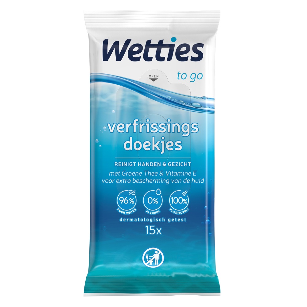 Wetties To Go Verfrissingsdoekjes afbeelding