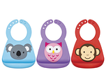 Nuby 3D Silicone Slabbetje met Dierendesigns 1ST
