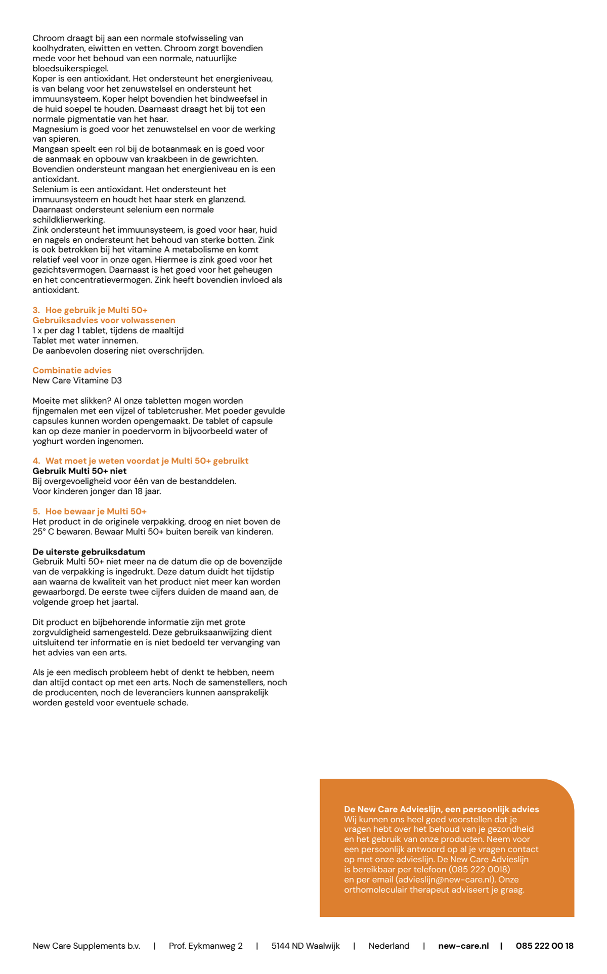 Multi 50+ Tabletten afbeelding van document #2, instructions