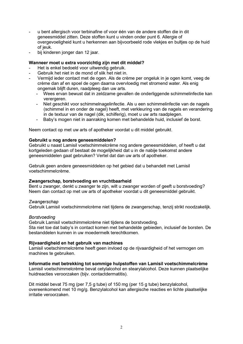 Voetschimmelcrème afbeelding van document #2, leaflet
