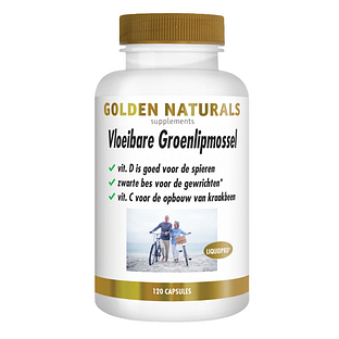 Golden Naturals Vloeibare Groenlipmossel Capsules 120CP