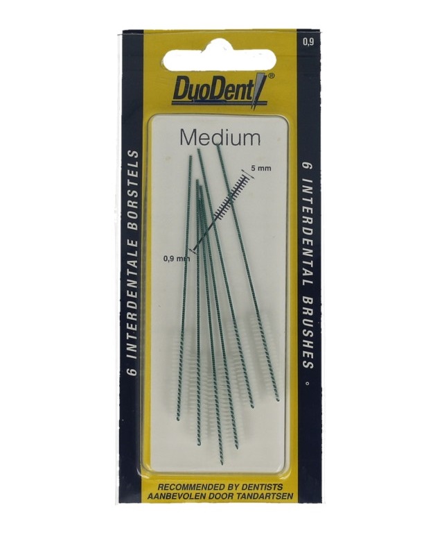 Duodent Interdentaal borstel medium 0.9 (6 stuks)