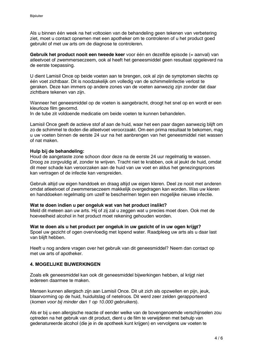Once 1% Voetschimmelbehandeling afbeelding van document #4, leaflet