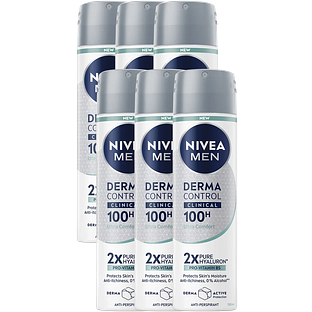 Nivea Men Derma Control Clinical 100H Ultra Comfort Anti-perspirant Spray Multiverpakking 6x150ML