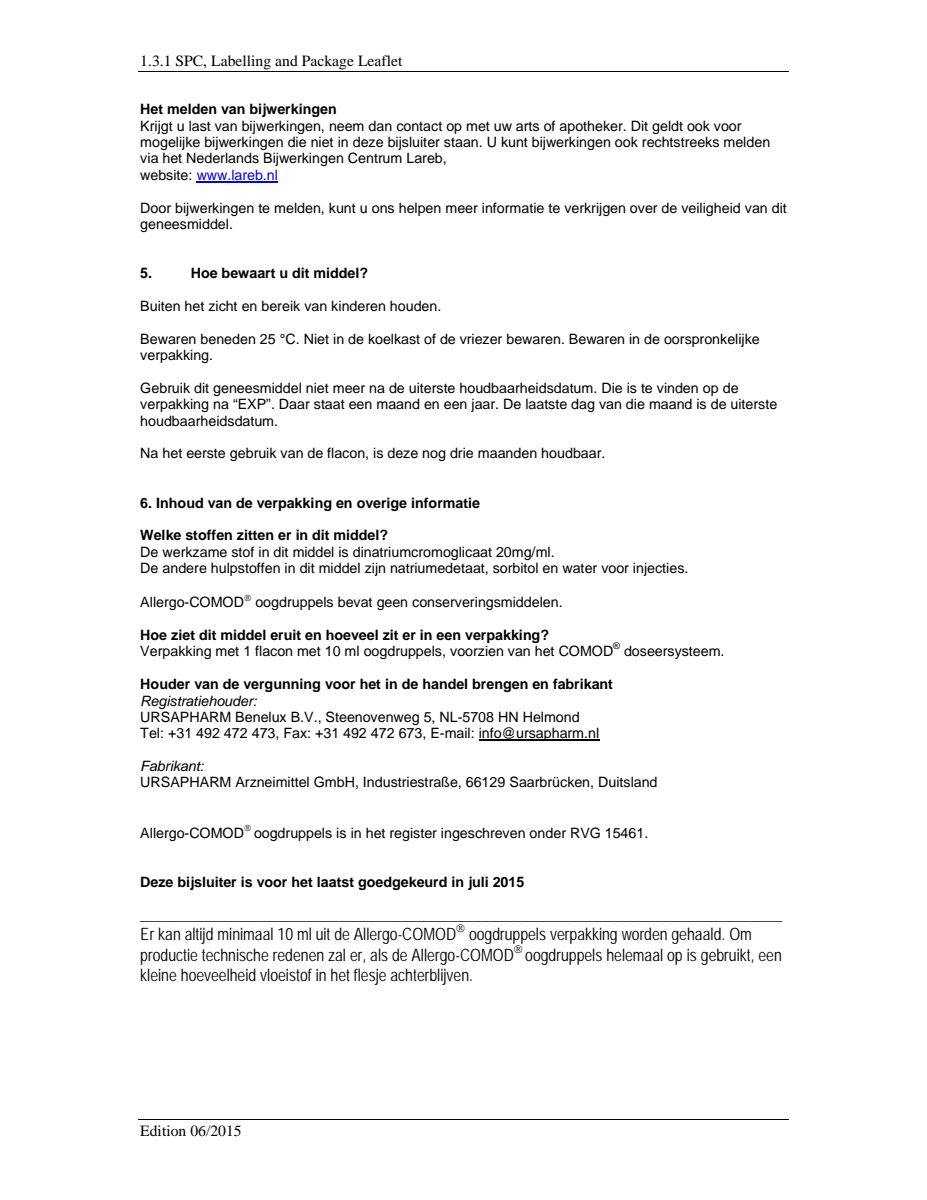 Comod Oogdruppels 20mg afbeelding van document #3, leaflet