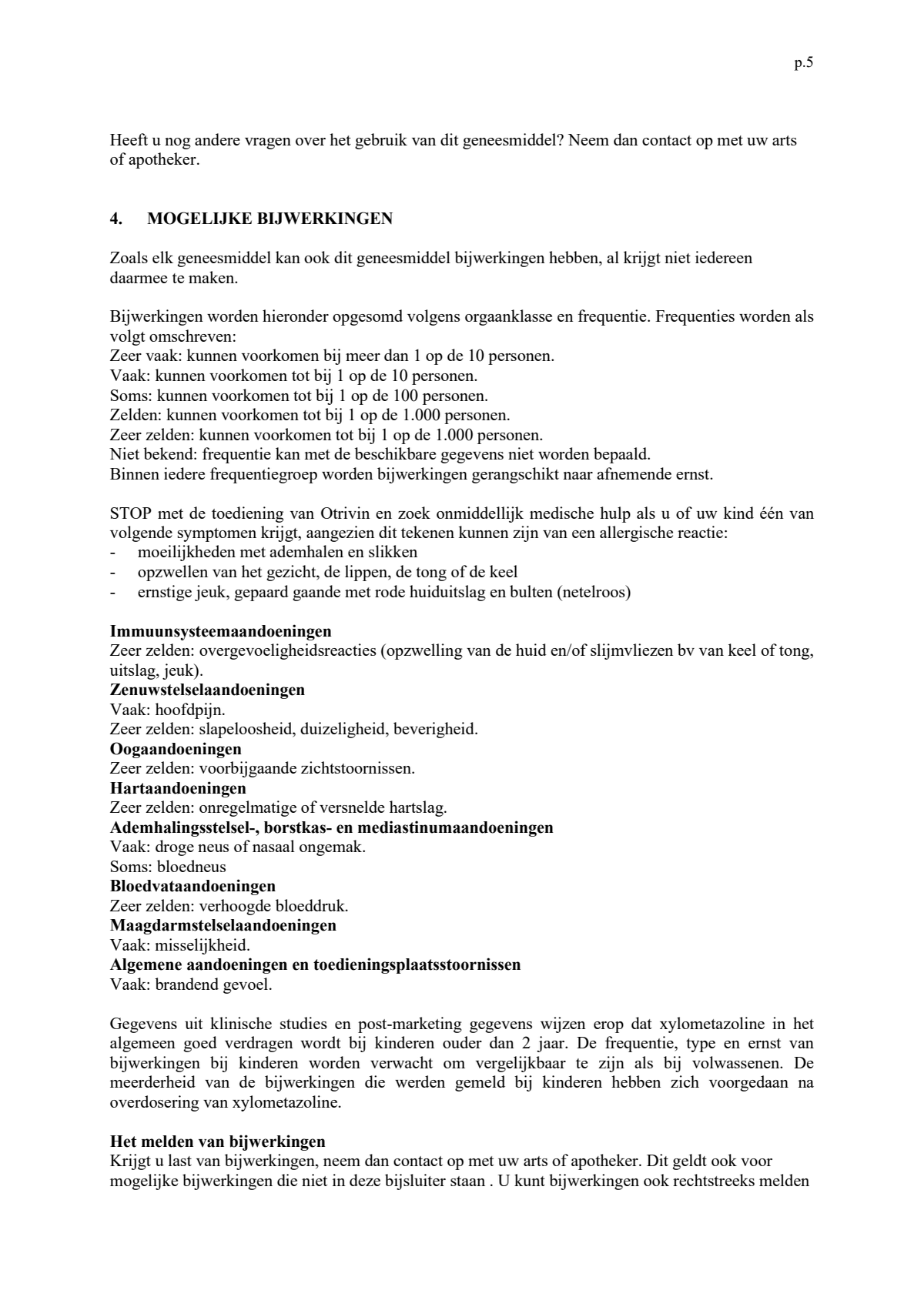 Menthol Xylometazoline HCI 1 mg/ml Neusspray afbeelding van document #5, leaflet