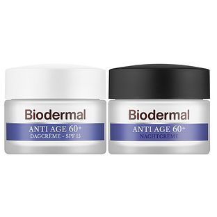 Biodermal Combiset Biodermal Anti Age 60+ Gezichtsverzorgingsroutine - Dag- en Nachtcrème - 2 stuks