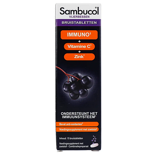 Sambucol Vlierbessen Bruistabletten 15TB Sambucol Vlierbessen Bruistabletten 15TB