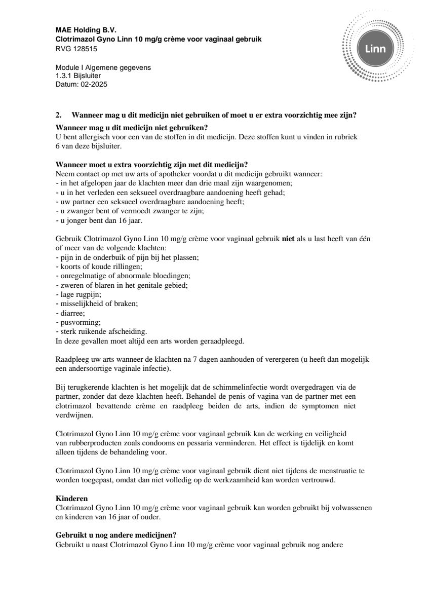 Clotrimazol 10mg/g Vaginale Crème afbeelding van document #2, leaflet