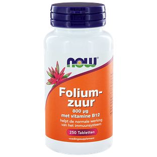 NOW Foliumzuur 800 μg Tabletten 250TB