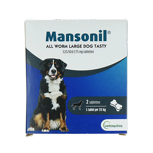 Mansonil All Worm Large Dog Tasty 2TB
