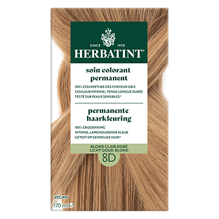 Herbatint Permanente Haarkleuring Licht Goud-Blond 8D 170ML