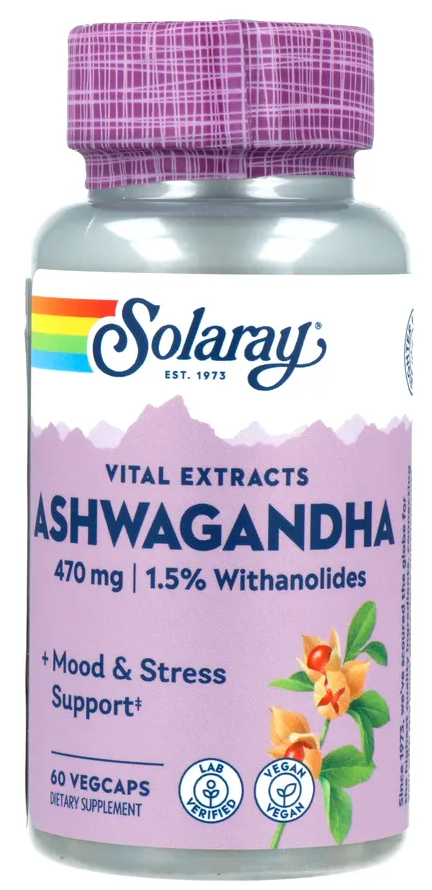 Solaray Ashwagandha Extract Capsules 60CP