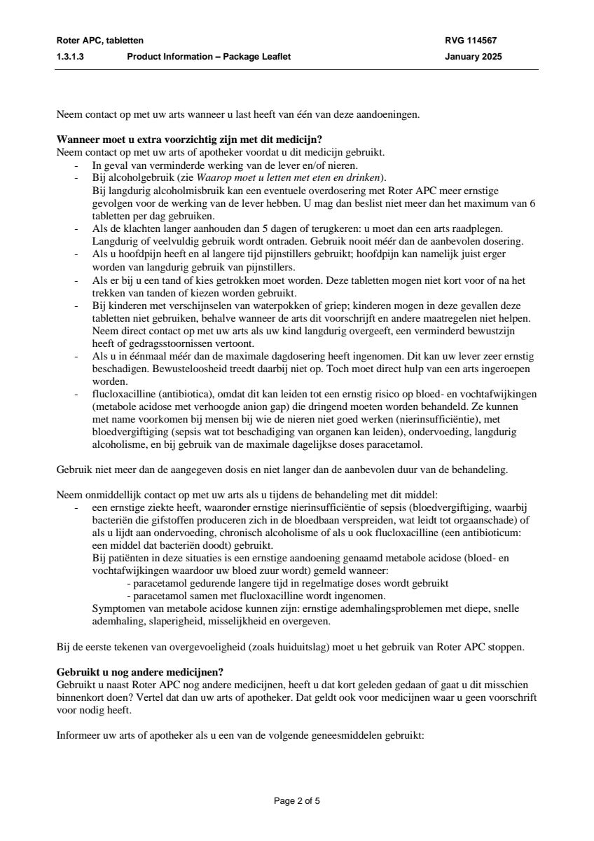 APC Tabletten afbeelding van document #2, leaflet