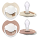 Difrax LOVI Fopspeen Dynamisch 18m+ Prime Glow Ivory Blush 2ST fopspenen van diverse kanten Difrax LOVI Fopspeen Dynamisch 18m+ Prime Glow Ivory Blush 2ST fopspenen van diverse kanten