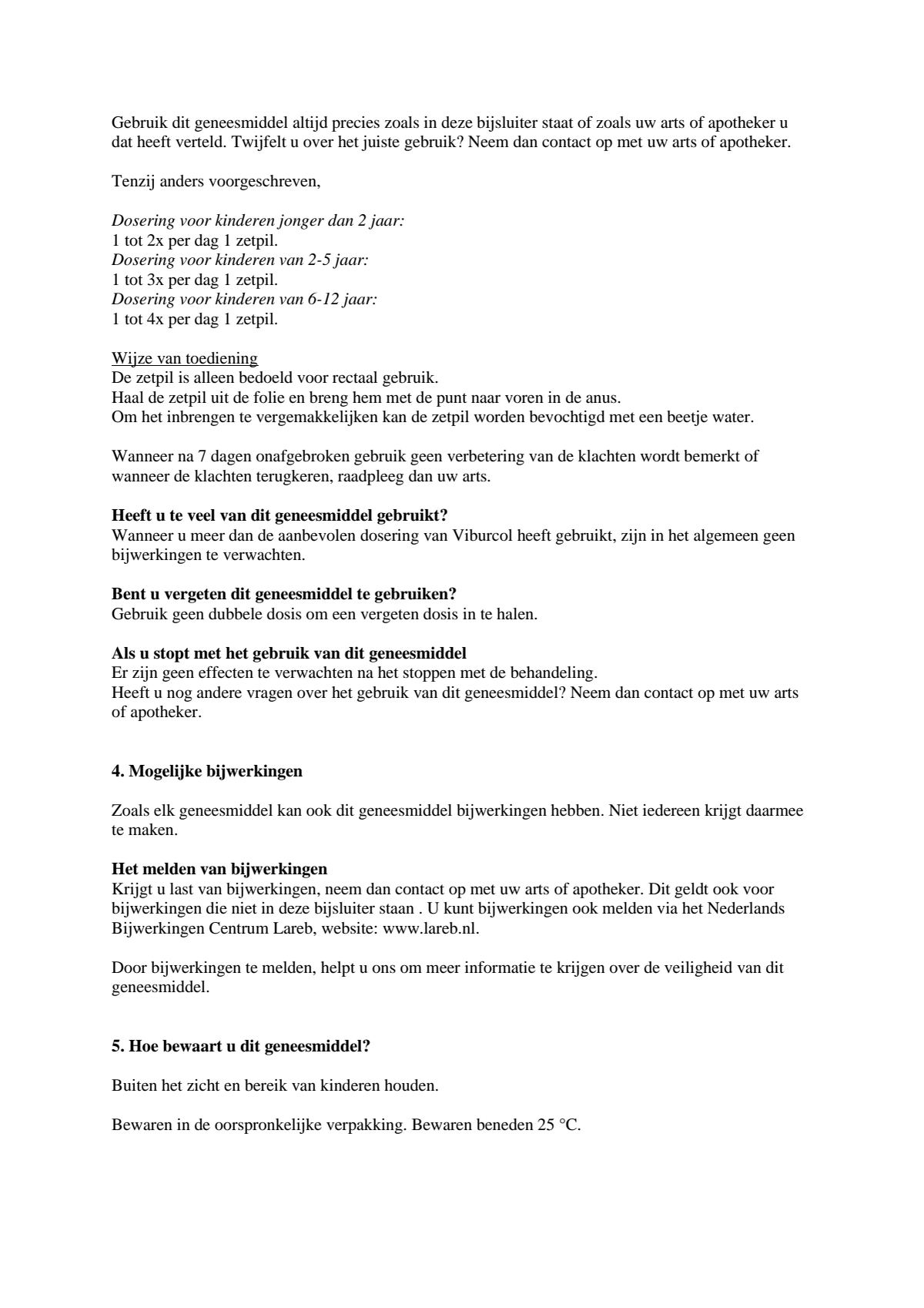 Viburcol Zetpillen afbeelding van document #2, leaflet