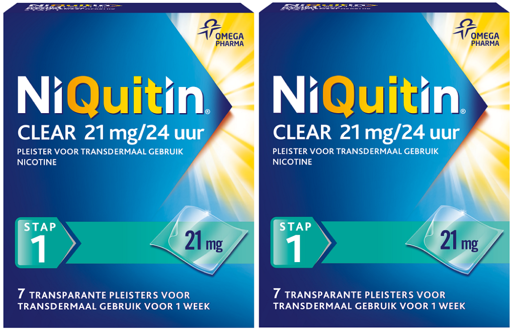 NiQuitin Clear Pleister Twee Weken Behandeling