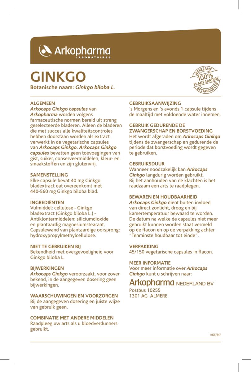 Ginkgo Capsules afbeelding van document #1, instructions