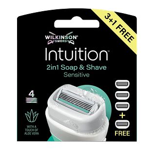 Wilkinson Intuition 2in1 Soap & Shave Sensitive Navulmesjes 4ST