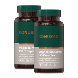 Bonusan Magnesium Citraat 150 Complex Tabletten Duoverpakking 2x60TB