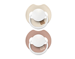 Difrax LOVI Fopspeen Dynamisch 0-6 m Prime Glow Ivory Blush 2ST