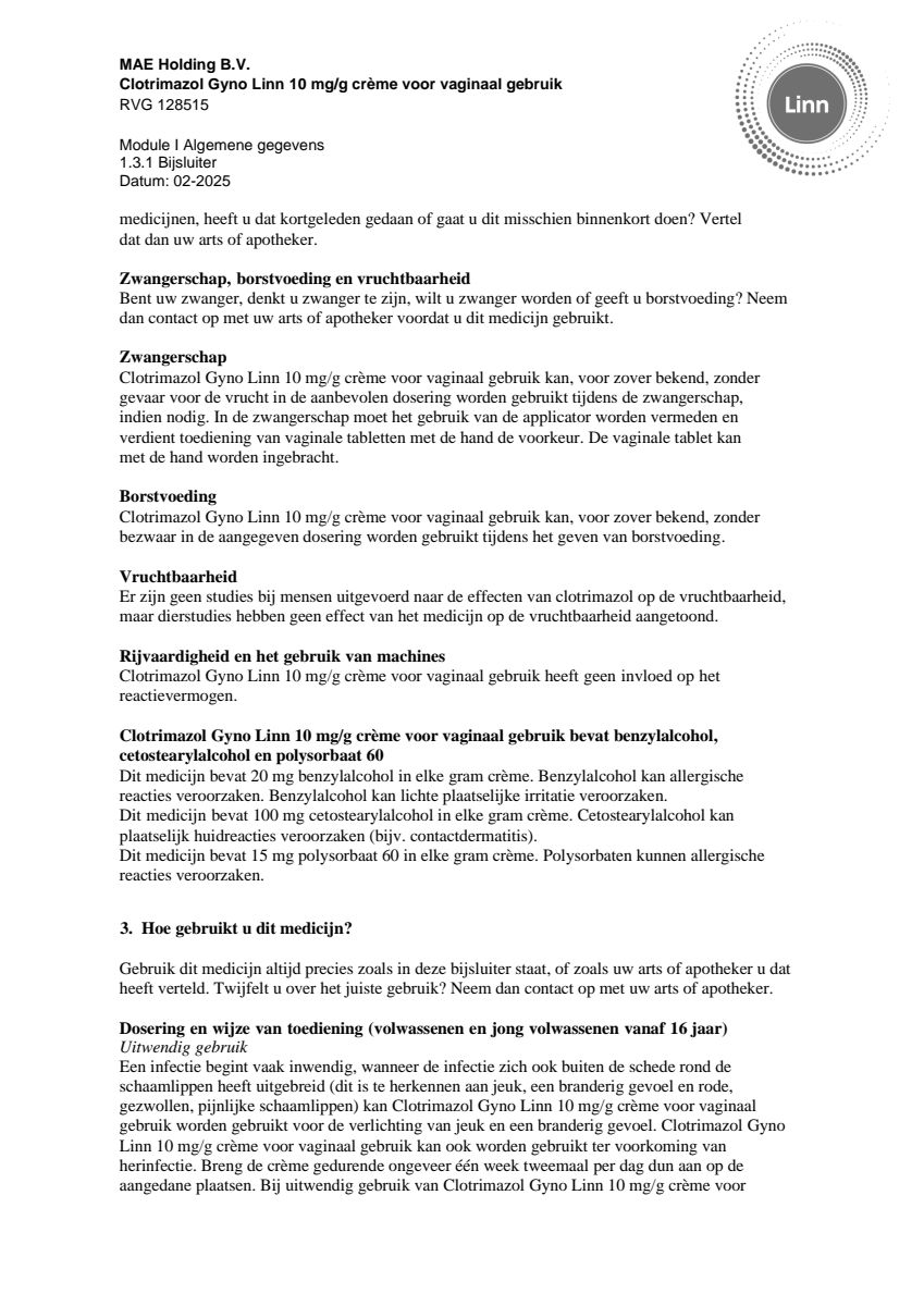 Clotrimazol 10mg/g Vaginale Crème afbeelding van document #3, leaflet