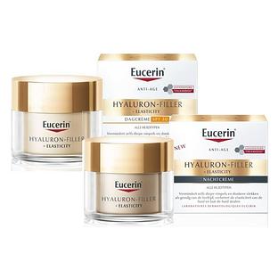 Eucerin Hyaluron-Filler Huidverzorgingsset - Elasticity Dagcrème SPF30 en Nachtcrème - 2 Stuks